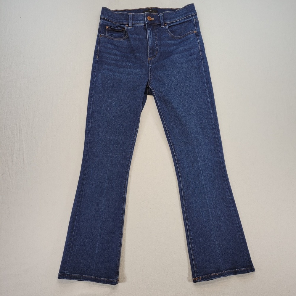 Ann Taylor Jeans Womens 4 The Boot Crop High Rise Dark Wash Stretch Denim